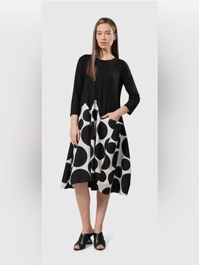 Alembika Cantina Wonderful Dress, Black and White, Size 0